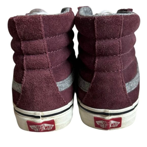 Vans Sk8 Hi slim vintage suede mahogany hi top sneaker size M7/W8.5 - Picture 5 of 7